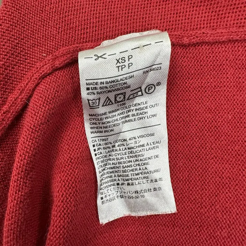Banana Republic Lofty Crewneck Sweater Womens Petite XS Red Knit Pullover - Picture 12 of 12